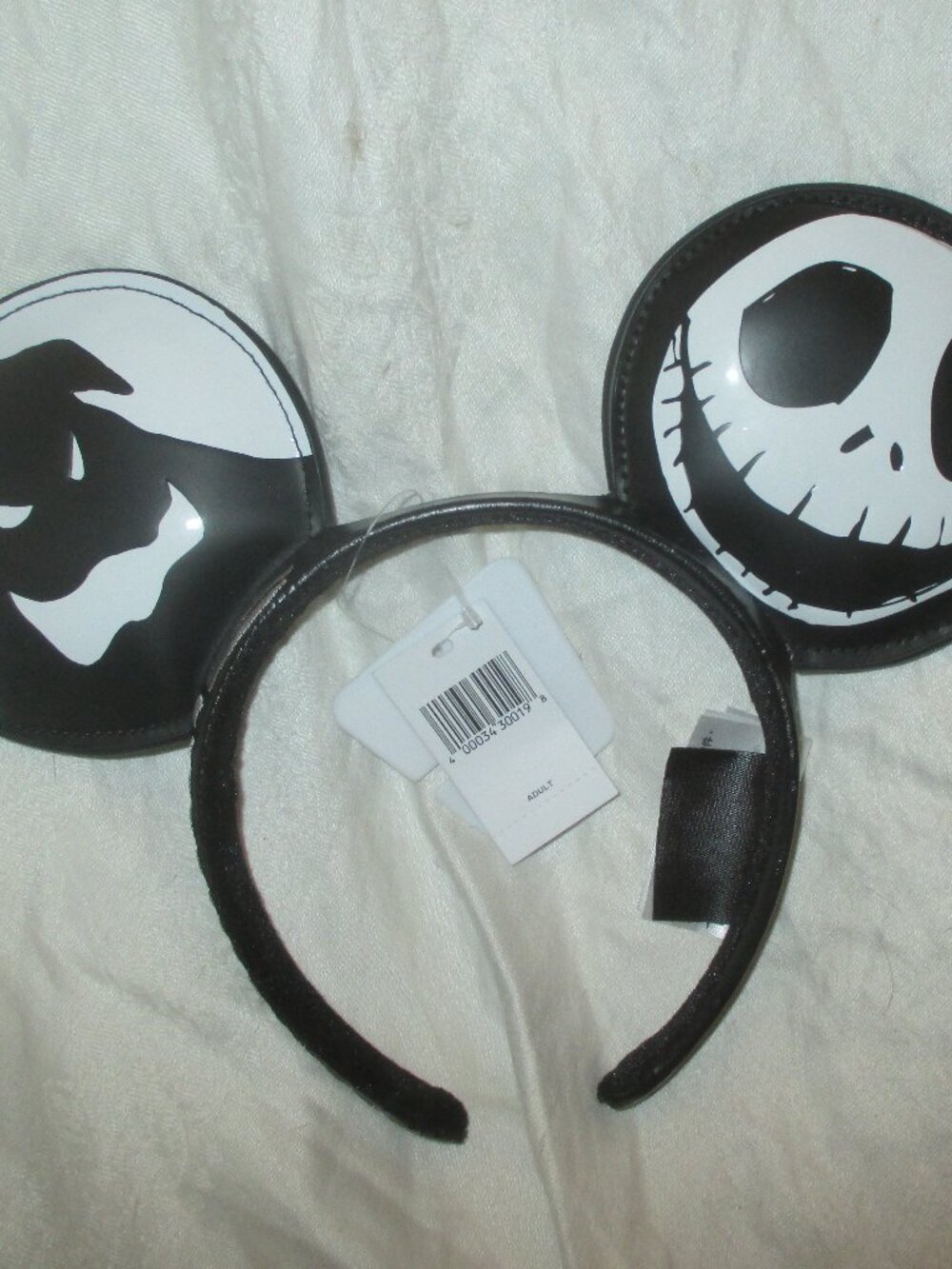 Disney-Parks Nightmare Before Christmas Jack & Zero Minnie Ears Headband NEW